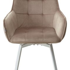 Стул MAVERICK 360 град. поворот. BLUVEL-40 BEIGE/ белый каркас, М-City в Губахе - gubaha.mebel24.online | фото 7