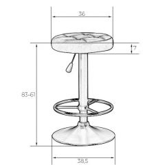 Табурет барный DOBRIN BRUNO LM-5008 (бордовый) в Губахе - gubaha.mebel24.online | фото 2