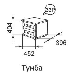 Тумба прикроватная Ника-Люкс 33 в Губахе - gubaha.mebel24.online | фото 2