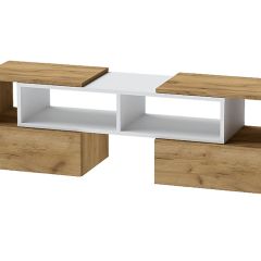 Тумба раздвижная (ЛДСП дуб крафт золотой/белый) в Губахе - gubaha.mebel24.online | фото