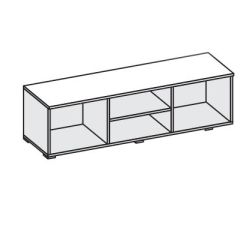 Тумба ТВ 1500 (ЛДСП Белый/Белый глянец) в Губахе - gubaha.mebel24.online | фото 2
