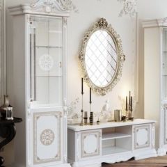 Витрина 1- дверная (12.321) Грация (белый/золото) в Губахе - gubaha.mebel24.online | фото 2