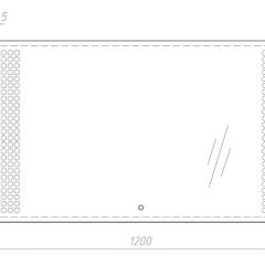 Зеркало Cosmo 120 black с подсветкой Sansa (SC1048Z) в Губахе - gubaha.mebel24.online | фото 2