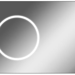 Зеркало Eclipse 100 black с подсветкой Sansa (SE1032Z) в Губахе - gubaha.mebel24.online | фото