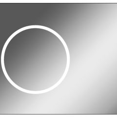 Зеркало Eclipse 90 black с подсветкой Sansa (SE1031Z) в Губахе - gubaha.mebel24.online | фото