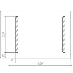 Зеркало Good Light 2-90 с подсветкой Домино (GL7015Z) в Губахе - gubaha.mebel24.online | фото 6