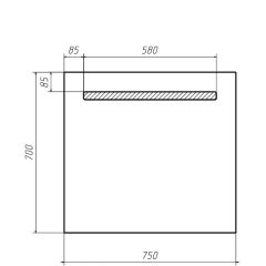 Зеркало Good Light 75 с подсветкой Домино (GL7007Z) в Губахе - gubaha.mebel24.online | фото 2