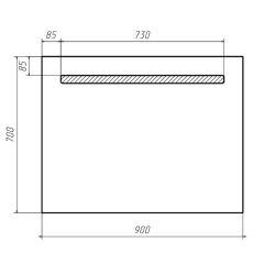 Зеркало Good Light 90 с подсветкой Домино (GL7009Z) в Губахе - gubaha.mebel24.online | фото 2