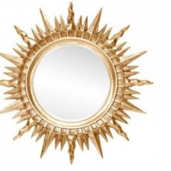 Зеркало круглое золото (1810(1) в Губахе - gubaha.mebel24.online | фото 1
