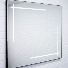 Зеркало Ray 100 black с подсветкой Sansa (SR1035Z) в Губахе - gubaha.mebel24.online | фото 3