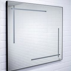Зеркало Ray 120 black с подсветкой Sansa (SR1034Z) в Губахе - gubaha.mebel24.online | фото 2