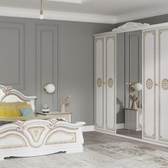 Зеркало в раме (12.150) Грация (белый/золото) в Губахе - gubaha.mebel24.online | фото 2