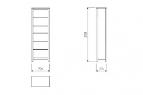 2.08.07.110.6 САГА стеллаж 70 темно-бирюзовый RU в Губахе - gubaha.mebel24.online | фото