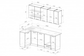 АЛЬБА Кухонный гарнитур Прайм 2 400 (1100*2000 мм) в Губахе - gubaha.mebel24.online | фото 2