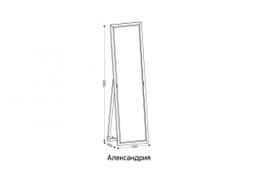 АЛЕКСАНДРИЯ-9.1 Зеркало напольное в Губахе - gubaha.mebel24.online | фото 2