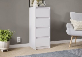 АЙДЕН КМ06-400 Комод 4 ящика (белый) в Губахе - gubaha.mebel24.online | фото