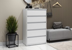 АЙДЕН КМ06-700 Комод 5 ящиков (белый) в Губахе - gubaha.mebel24.online | фото