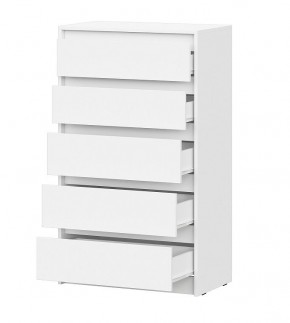 АЙДЕН КМ06-700 Комод 5 ящиков (белый) в Губахе - gubaha.mebel24.online | фото 2