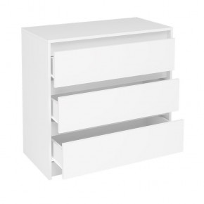 АЙДЕН КМ06-800 Комод 3 ящика (белый) в Губахе - gubaha.mebel24.online | фото 2