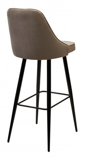 Барный стул NEPAL-BAR БЕЖЕВЫЙ #5, велюр/ черный каркас (H=78cm) М-City в Губахе - gubaha.mebel24.online | фото 2