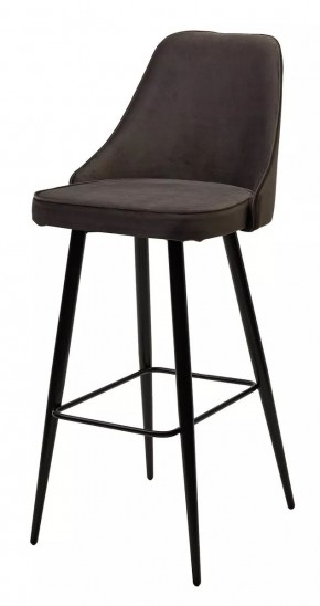 Барный стул NEPAL-BAR ГРАФИТ #14, велюр/ черный каркас (H=78cm) М-City в Губахе - gubaha.mebel24.online | фото 1
