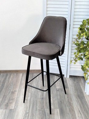 Барный стул NEPAL-BAR ГРАФИТ #14, велюр/ черный каркас (H=78cm) М-City в Губахе - gubaha.mebel24.online | фото 5