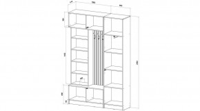 БАВАРИЯ Прихожая (дуб вотан/графит) в Губахе - gubaha.mebel24.online | фото 2