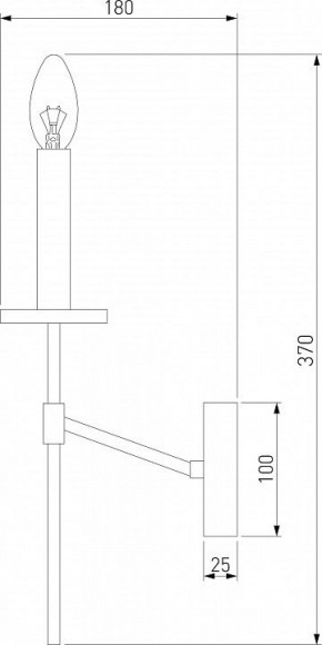 Бра Eurosvet Anders 60142/1 хром в Губахе - gubaha.mebel24.online | фото 2