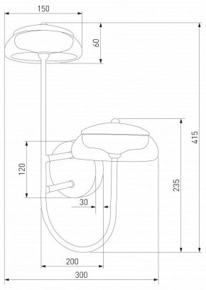 Бра Eurosvet Fungo 50388/2 LED черный в Губахе - gubaha.mebel24.online | фото 5