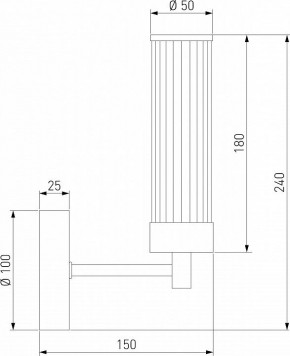 Бра Eurosvet Oriens 60166/1 латунь в Губахе - gubaha.mebel24.online | фото 2
