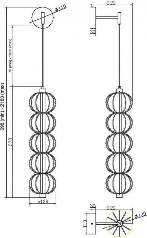 Бра Maytoni Golden Cage MOD216WL-L10G3K в Губахе - gubaha.mebel24.online | фото 2