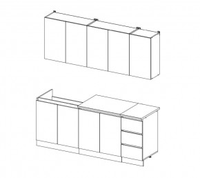 ЧЕЛСИ Кухонный гарнитур 2,0 м (Белый) в Губахе - gubaha.mebel24.online | фото 3