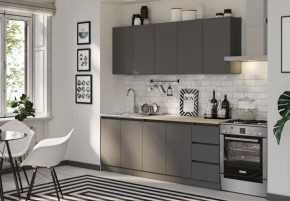 ЧЕЛСИ Кухонный гарнитур 2,0 м (Графит) в Губахе - gubaha.mebel24.online | фото