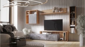 ДАЛЛАС Гостиная (модульная) цемент темный в Губахе - gubaha.mebel24.online | фото