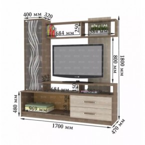 ДАРЬЯ Гостиная (Дуб Вотан/Белый глянец) в Губахе - gubaha.mebel24.online | фото 8