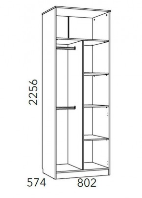 Детская Фанк Шкаф для одежды НМ 014.07 М в Губахе - gubaha.mebel24.online | фото 3