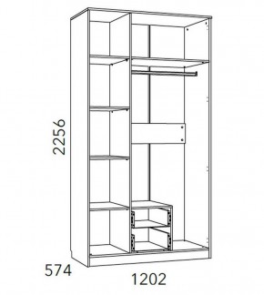 Детская Фанк Шкаф комбинированный НМ 013.08-01 М1 в Губахе - gubaha.mebel24.online | фото 3