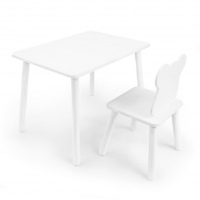 Детский комплект стол и стул «Мишка» Rolti Baby (белый/белый, массив березы/мдф) в Губахе - gubaha.mebel24.online | фото 1