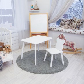 Детский комплект стол и стул «Мишка» Rolti Baby (белый/белый, массив березы/мдф) в Губахе - gubaha.mebel24.online | фото 2