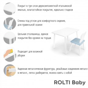 Детский комплект стол и стул «Облачко» Rolti Baby  (голубая столешница/белое сиденье/белые ножки) в Губахе - gubaha.mebel24.online | фото 4