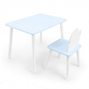 Детский комплект стол и стул «Облачко» Rolti Baby  (голубая столешница/голубое сиденье/белые ножки) в Губахе - gubaha.mebel24.online | фото