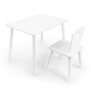 Детский комплект стол и стул «Звезда» Rolti Baby (белый/белый, массив березы/мдф) в Губахе - gubaha.mebel24.online | фото