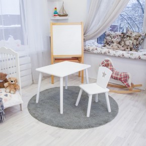 Детский комплект стол и стул «Звезда» Rolti Baby (белый/белый, массив березы/мдф) в Губахе - gubaha.mebel24.online | фото 2