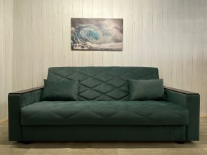 Диван Престиж-15 (НПБ+МДФ) велюр Sensey bottle green в Губахе - gubaha.mebel24.online | фото 2