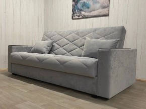 Диван Престиж-15 (НПБ+МДФ) велюр Sensey silver в Губахе - gubaha.mebel24.online | фото