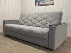 Диван Престиж-15 (НПБ+МДФ) велюр Sensey silver в Губахе - gubaha.mebel24.online | фото 2