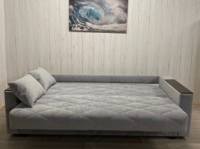 Диван Престиж-15 (НПБ+МДФ) велюр Sensey silver в Губахе - gubaha.mebel24.online | фото 3