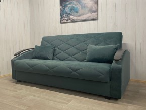Диван Престиж-16 (НПБ+МДФ) велюр Sensey bottle green в Губахе - gubaha.mebel24.online | фото