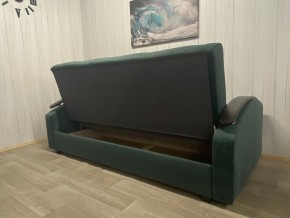 Диван Престиж-16 (НПБ+МДФ) велюр Sensey bottle green в Губахе - gubaha.mebel24.online | фото 2