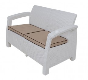 Диван Yalta Premium Sofa 2 Set (Ялта) белый (+подушки под спину) в Губахе - gubaha.mebel24.online | фото 1